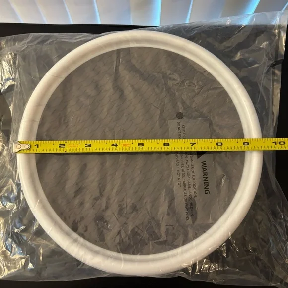 2 Pack White & Gray Non-Skid 2-Tier Turntable (Lazy Susan) 9 1/2 Inch Diameter - Picture 7 of 7